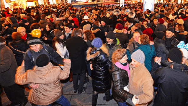 Silvester München 2023 Walzer am St. Anna Platz